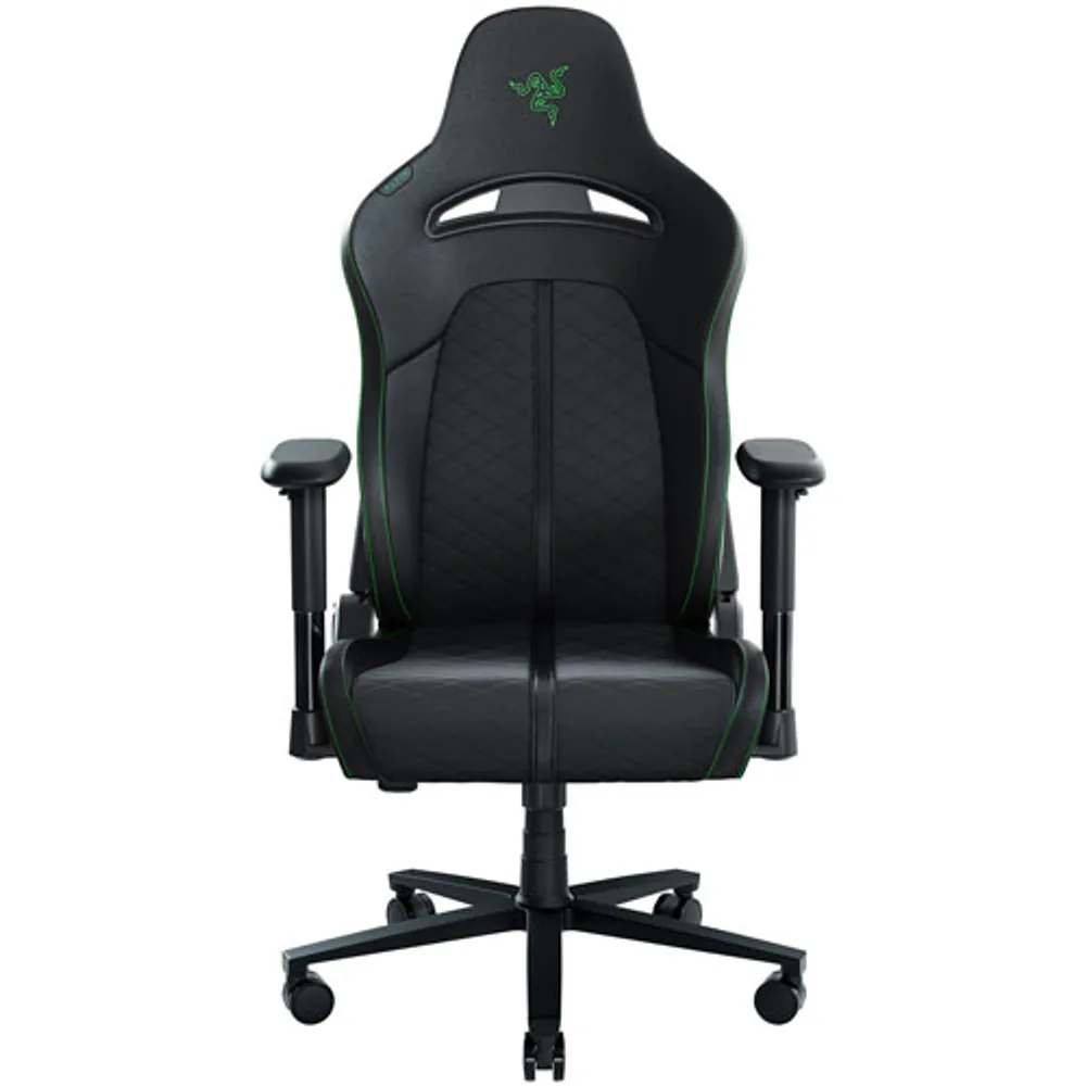 Razer Enki X Ergonomic High-Back Faux Leather Gaming Chair - Black/Green