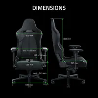 Razer Enki Ergonomic High-Back Faux Leather Gaming Chair - Black