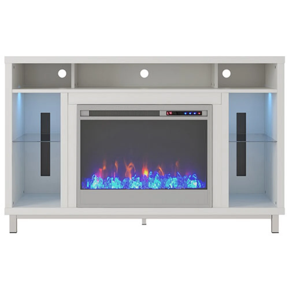 Meuble pour téléviseur de 48 po avec foyer Lumina d'Ameriwood Home - Blanc