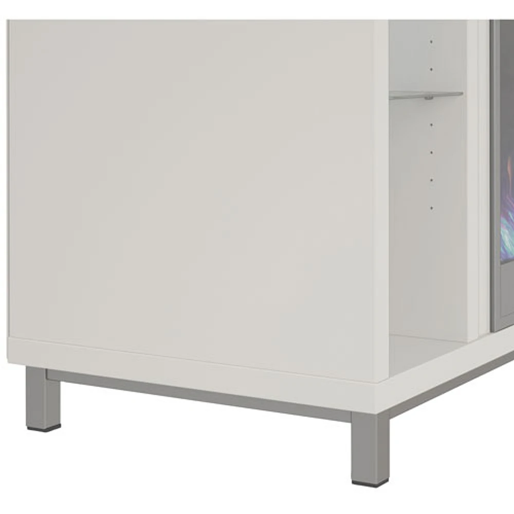 Meuble pour téléviseur de 48 po avec foyer Lumina d'Ameriwood Home - Blanc