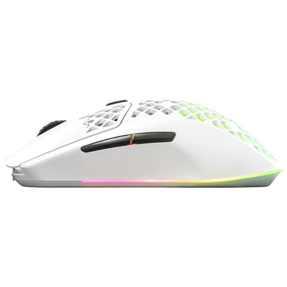 SteelSeries Aerox 3 2022 Edition 18000 DPI Bluetooth Optical Gaming Mouse - Snow