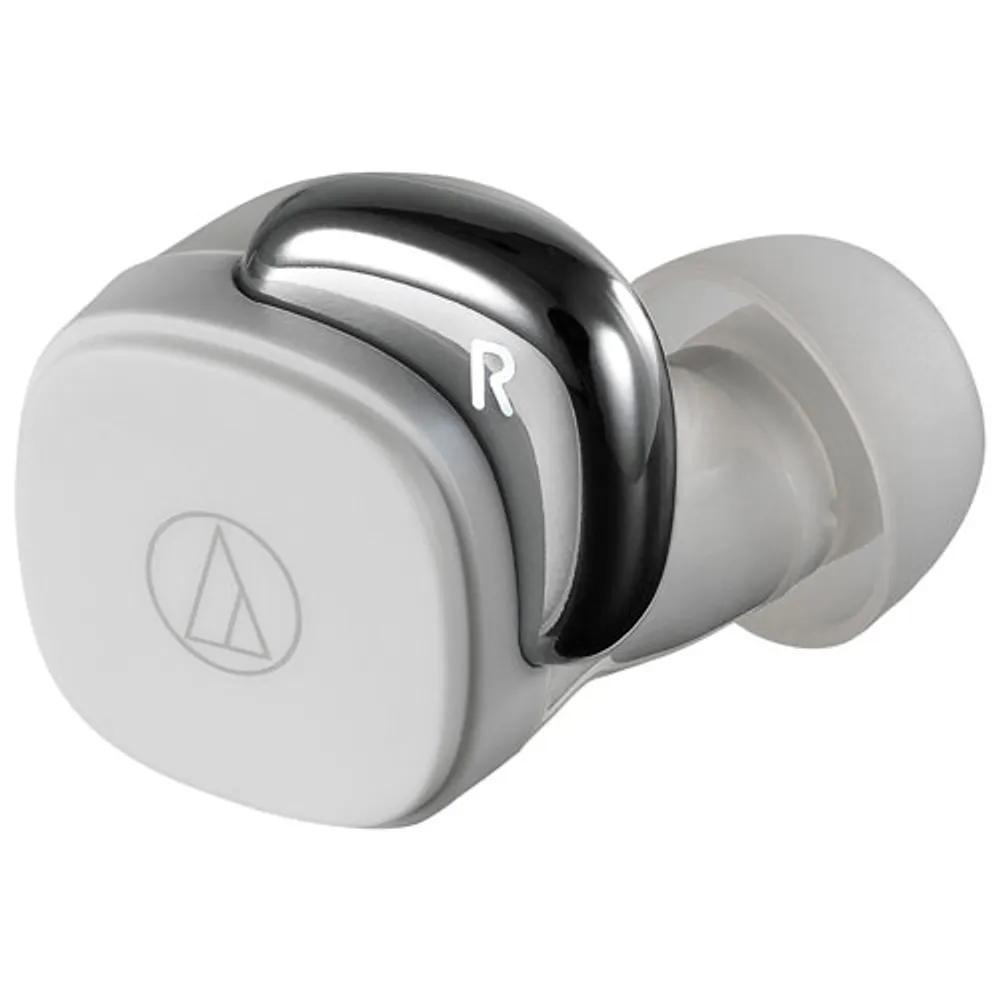 Audio Technica ATH-SQ1TWWH In-Ear Sound Isolating True Wireless Earbuds - White