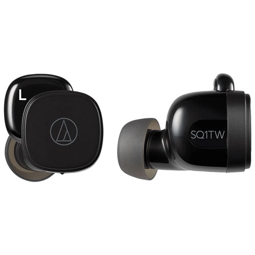 Écouteurs boutons 100 % sans fil à isolation sonore ATH-SQ1TWBK d'Audio-Technica - Noir