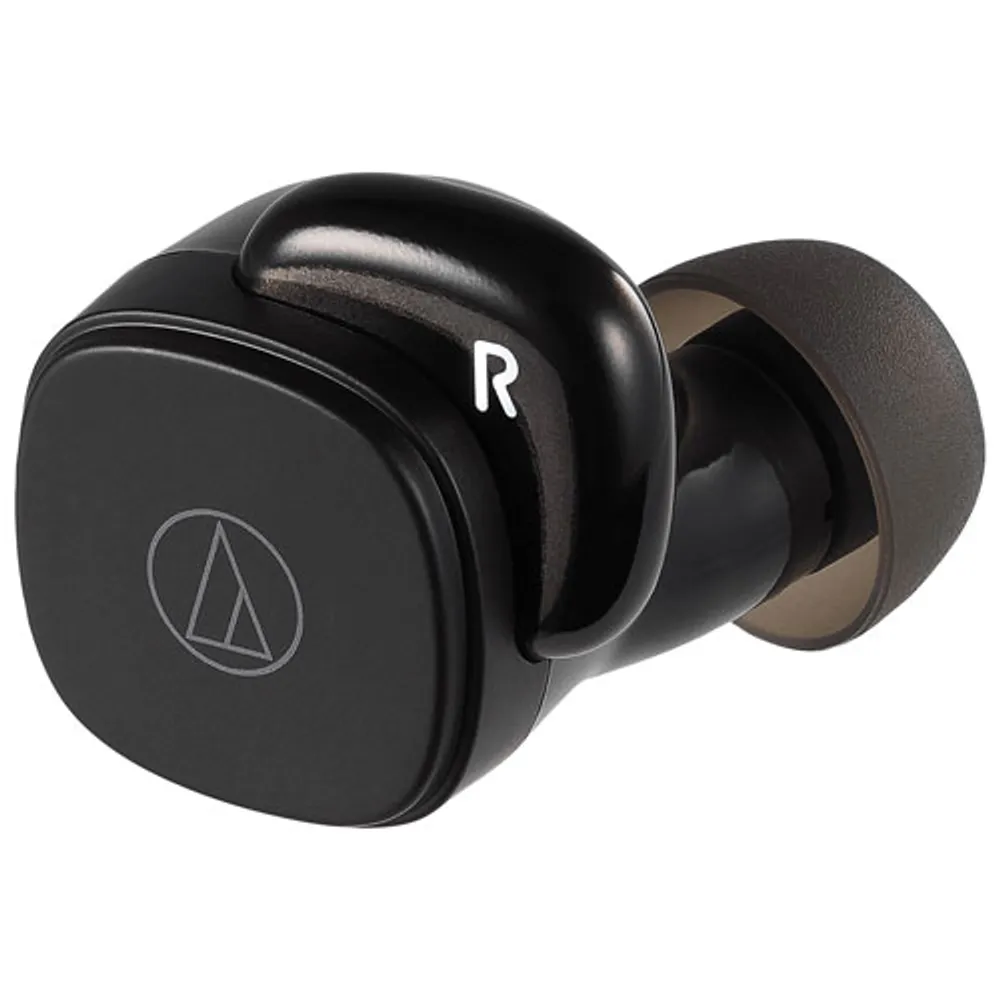 Audio Technica ATH-SQ1TWBK In-Ear Sound Isolating True Wireless Earbuds - Black