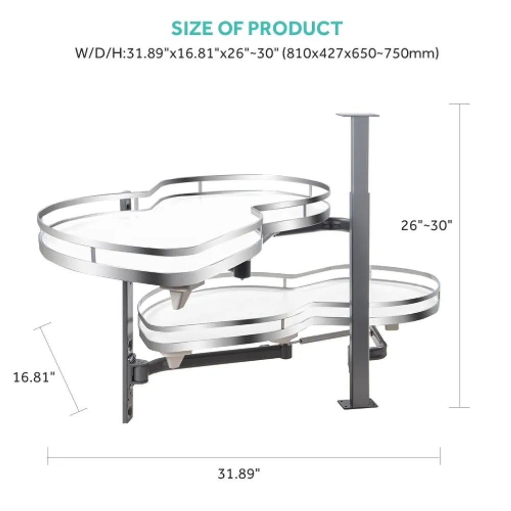 Madesmart Tidy Cabinet 2-Tier Shelf Organizer 13.7x5.1x6.8