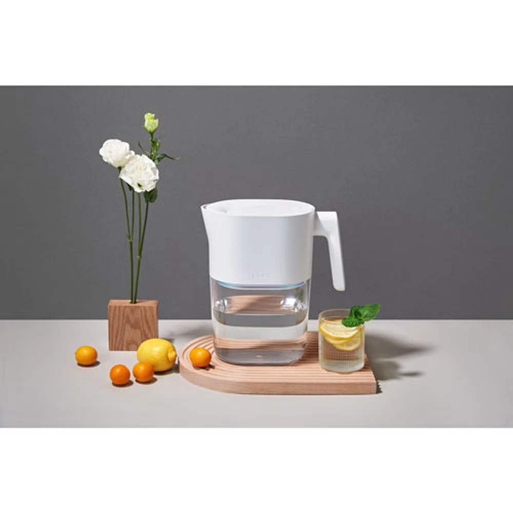 Pichet autonettoyant à filtre UV de 1,9 l (8 tasses) PureVis de LARQ - Blanc granite