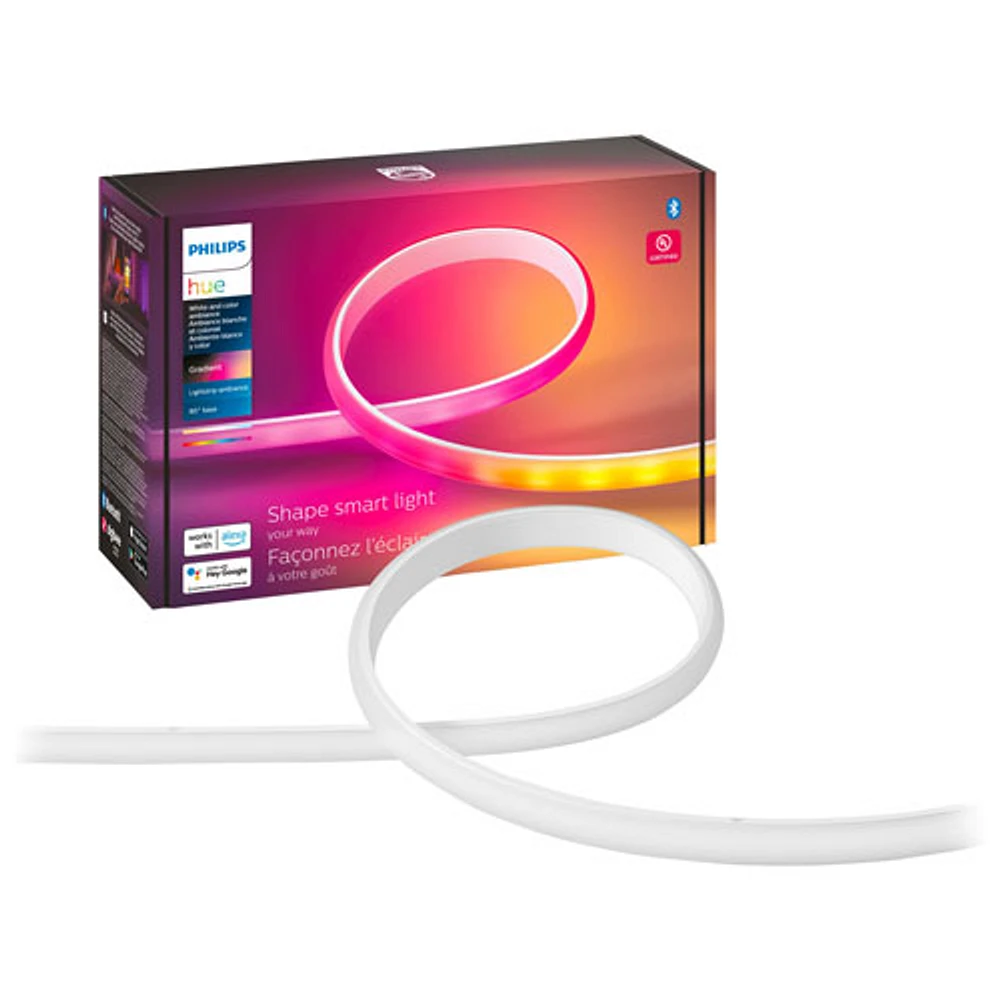 Trousse base bande lumineuse DEL int. Hue Gradient 2 m (6,6 pi) Philips - Ambiance blanche/colorée