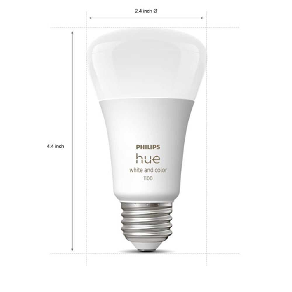 Philips Hue A19 Smart LED Light Bulb - 2 Pack - White & Colour Ambiance