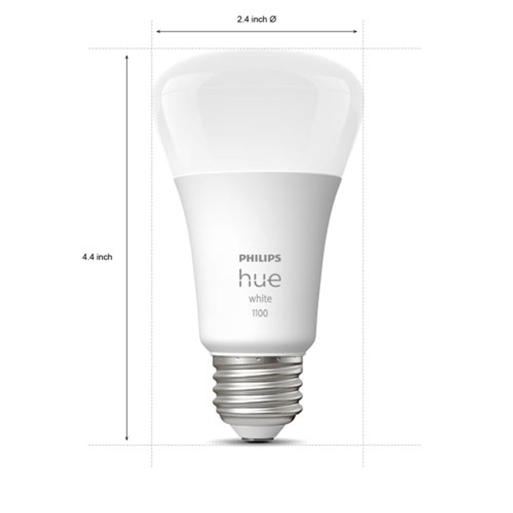 Philips Hue A19 Smart LED Light Bulb Starter Kit with Bridge - 2 Pack