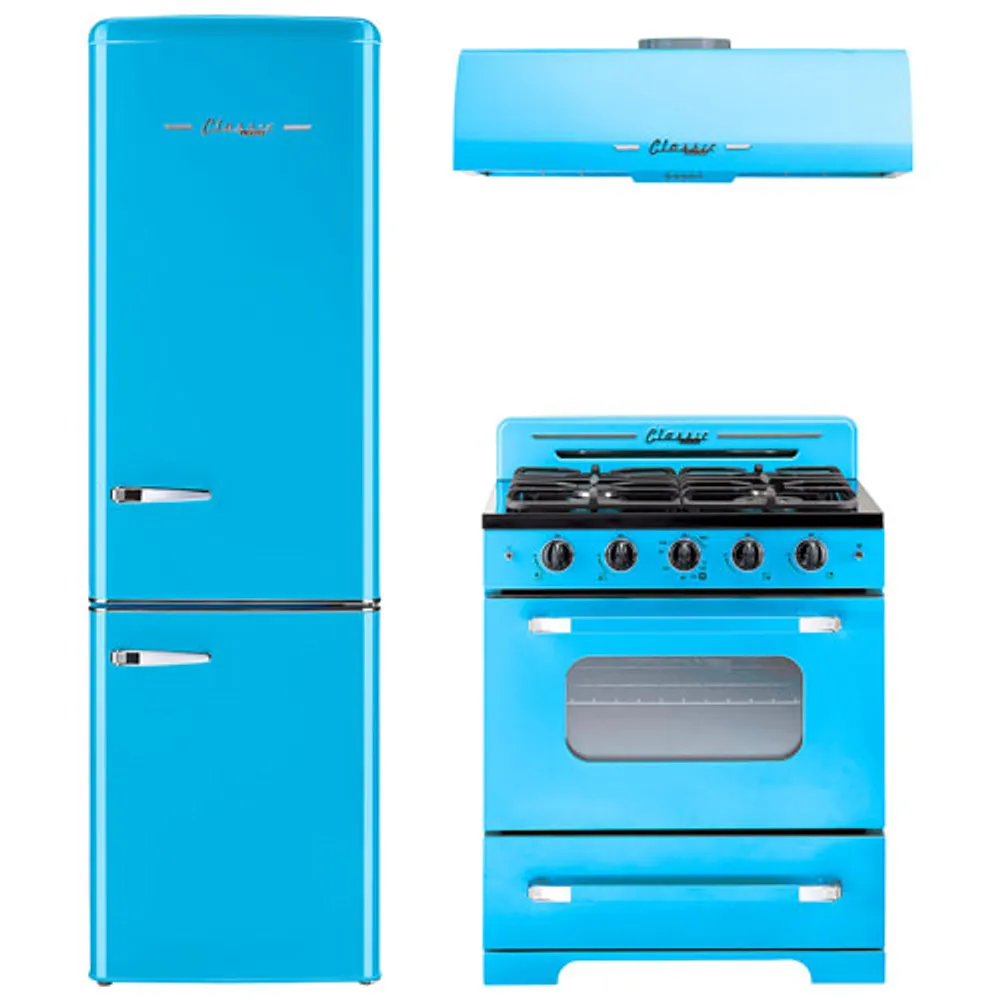 Unique Retro 22" 8.7 Cu. Ft. Bottom Freezer Refrigerator (UGP-275L) - Robin Egg Blue