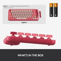 Logitech POP Keys Wireless Mechanical Keyboard with Customizable Emoji Keys - Rose - En