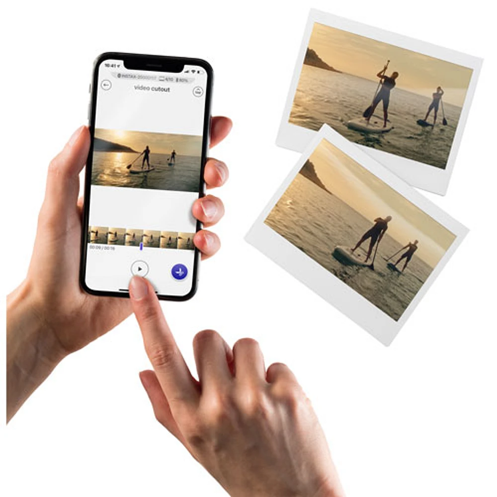 Imprimante de téléphone intelligent Instax Link Wide de Fujifilm - Gris moka