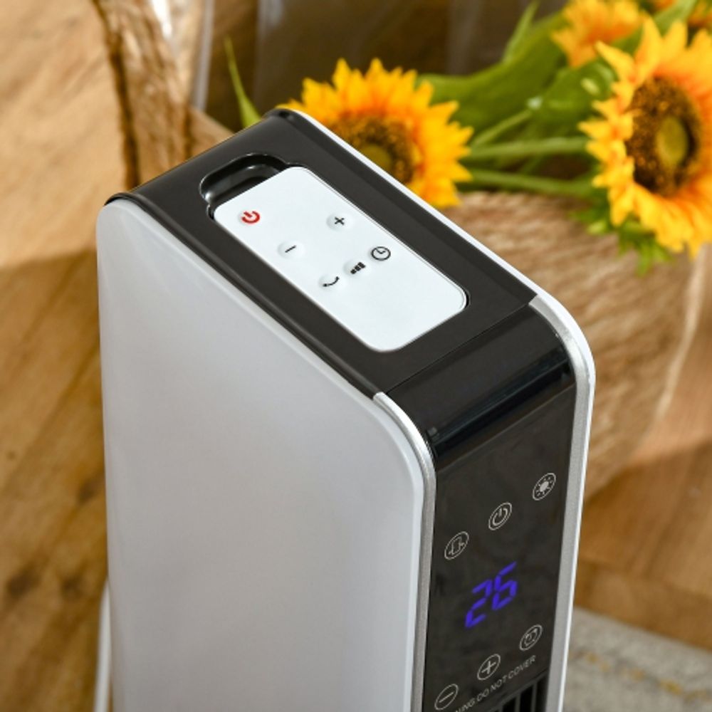 HOMCOM Portable Space Heater for Indoor Use with Oscillation