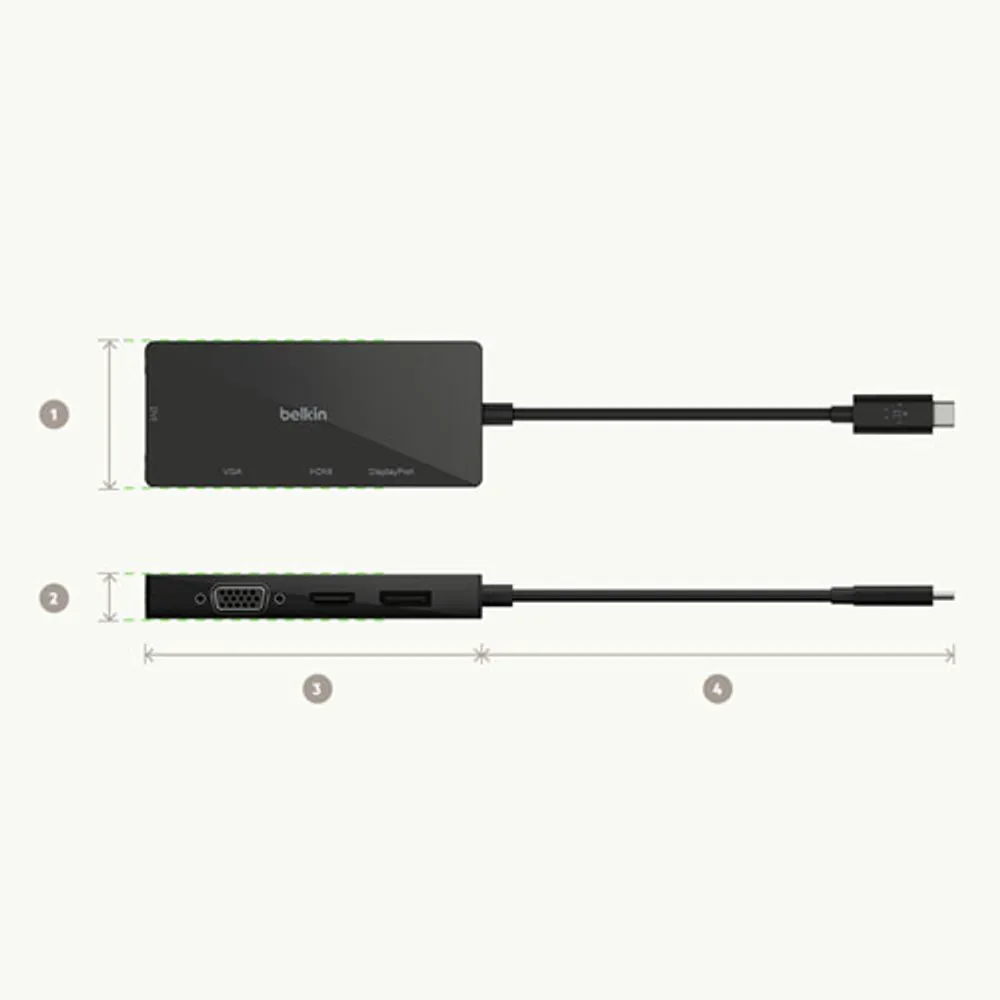 Belkin CONNECT USB-C Video Adapter (AVC003BTBK)