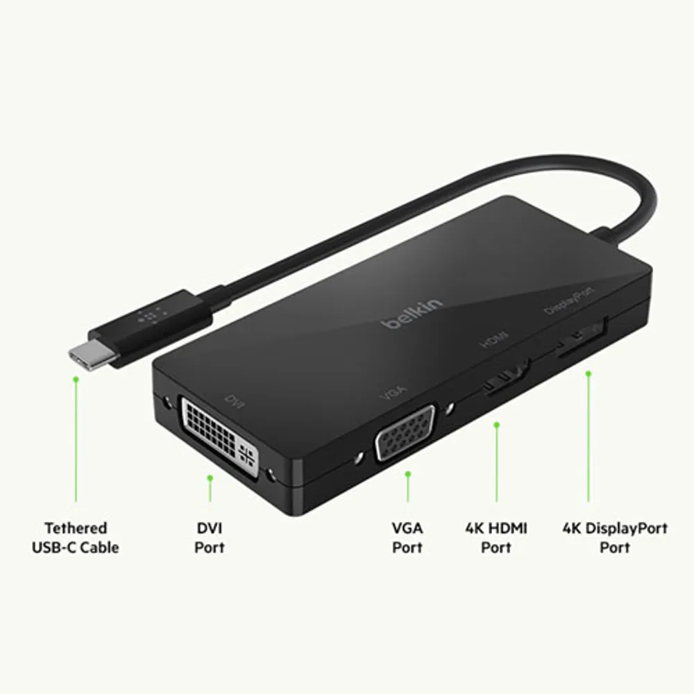 Belkin CONNECT USB-C Video Adapter (AVC003BTBK)