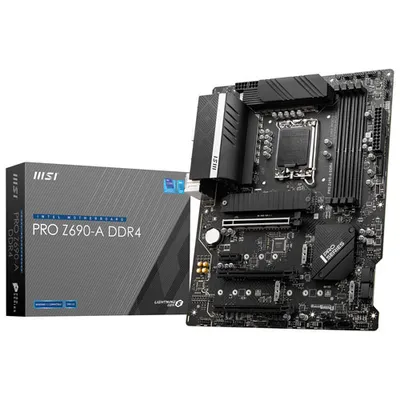 Carte mère PRO Z690-A DDR4 ATX LGA 1700 DDR4 de MSI pour processeurs de 12e génération d'Intel