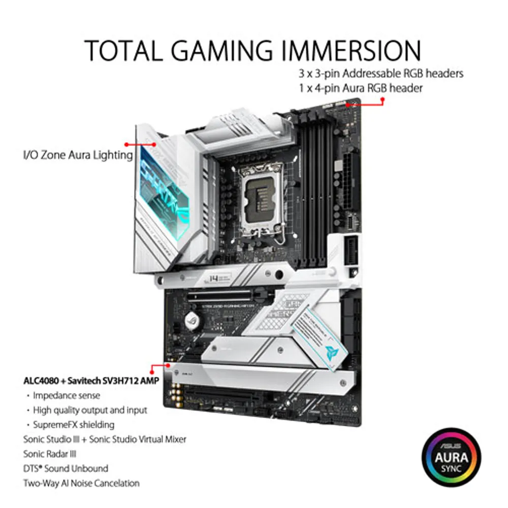 ASUS ROG Strix Z690-A Gaming Wi-Fi D4 ATX LGA 1700 DDR4 Motherboard for 12th Gen Intel CPUs