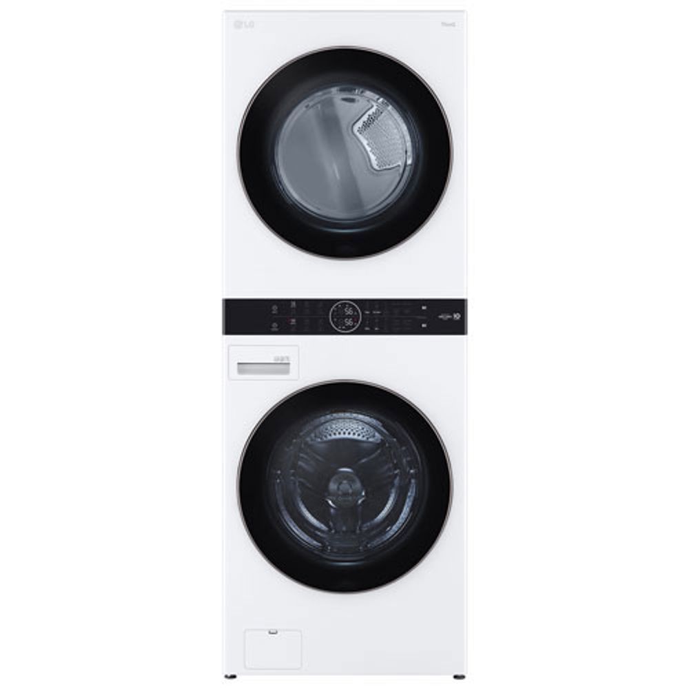 LG WashTower Electric Washer & Dryer Laundry Centre (WKE100HWA) - White - Open Box - Perfect Condition