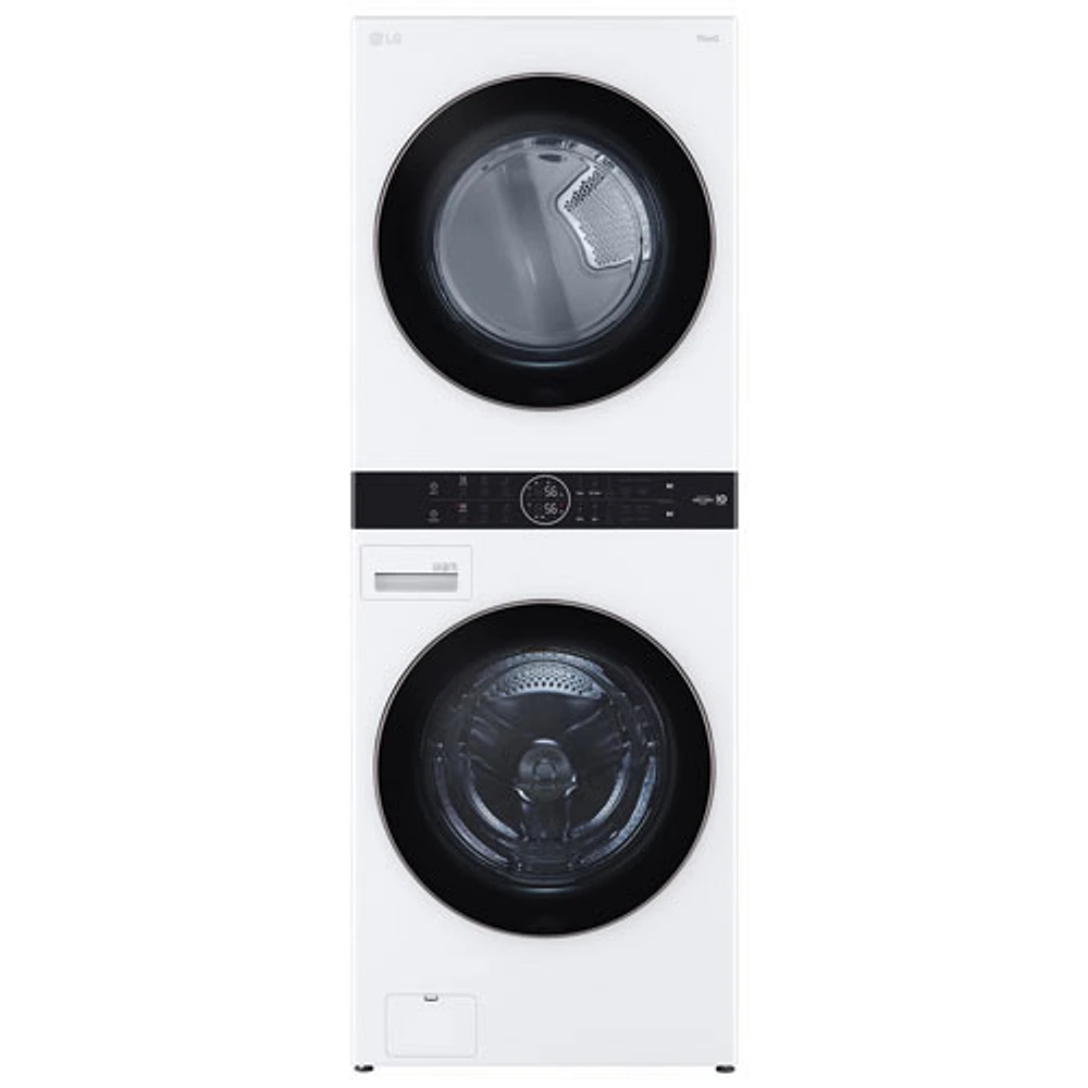 LG WashTower Electric Washer & Dryer Laundry Centre (WKE100HWA) - White - Open Box - Scratch & Dent