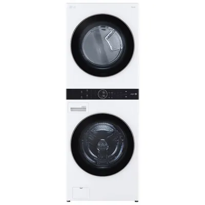 LG WashTower Electric Washer & Dryer Laundry Centre (WKE100HWA) - White - Open Box - Scratch & Dent
