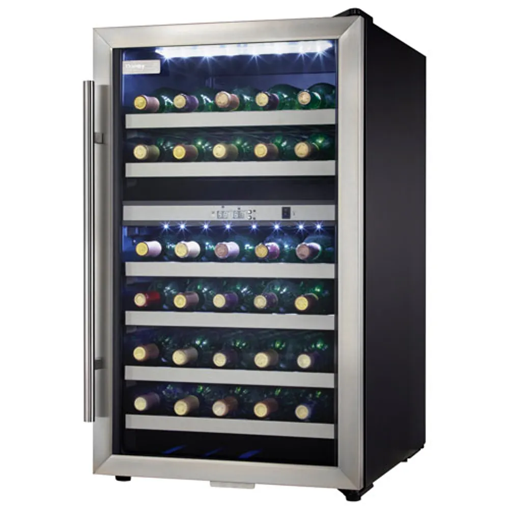 Danby 38-Bottle Freestanding Dual Temperature Zone Wine Cooler (DWC114BLSDD) - Stainless Steel