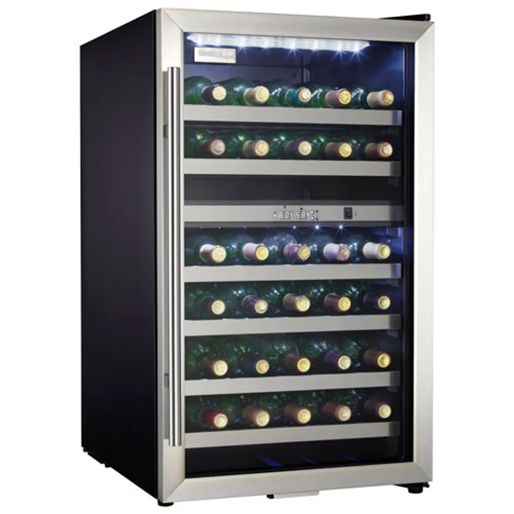 Danby 38-Bottle Freestanding Dual Temperature Zone Wine Cooler (DWC114BLSDD) - Stainless Steel