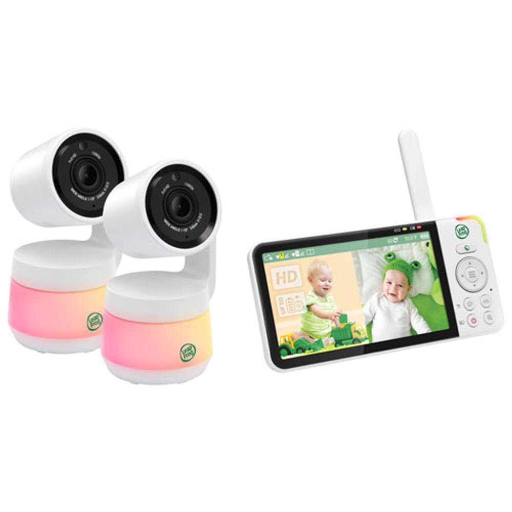 LeapFrog 5" Video Baby Monitor w/ 2 Cameras, Colour Night Vision & Zoom/Pan/Tilt (LF925-2HD)