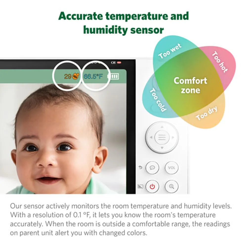 LeapFrog 7" Video Baby Monitor w/ Colour Night Vision, Zoom/Pan/Tilt, & 2-Way Audio (LF920HD)