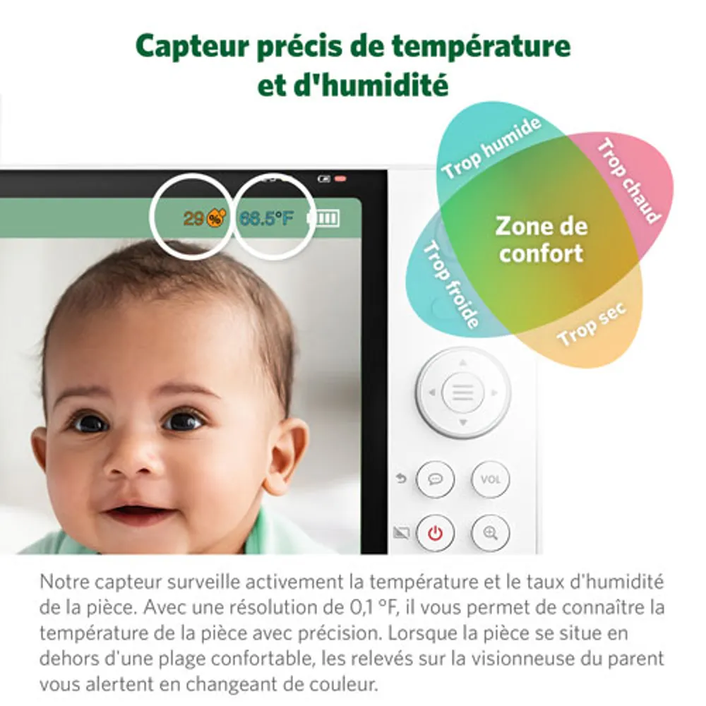 LeapFrog 7" Video Baby Monitor w/ Colour Night Vision, Zoom/Pan/Tilt, & 2-Way Audio (LF920HD)