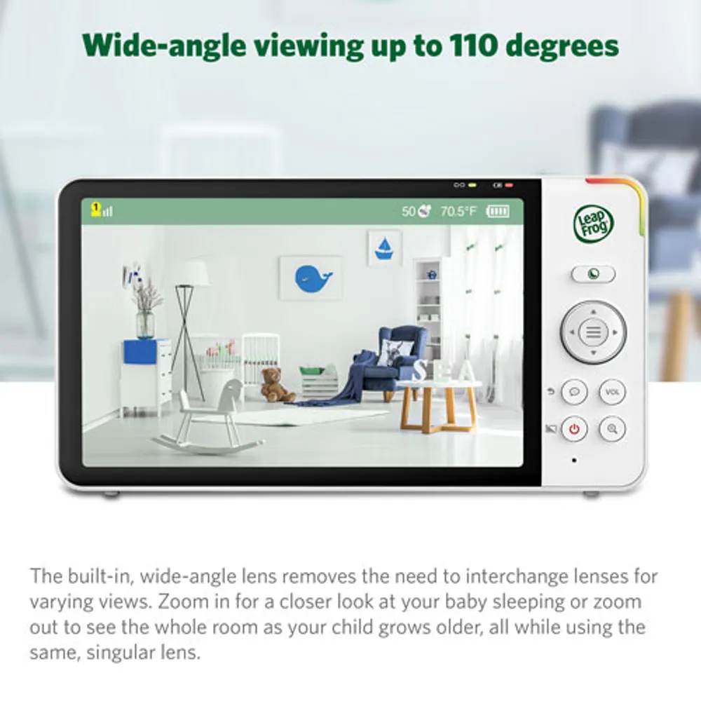 LeapFrog 7" Video Baby Monitor w/ Colour Night Vision, Zoom/Pan/Tilt, & 2-Way Audio (LF920HD)