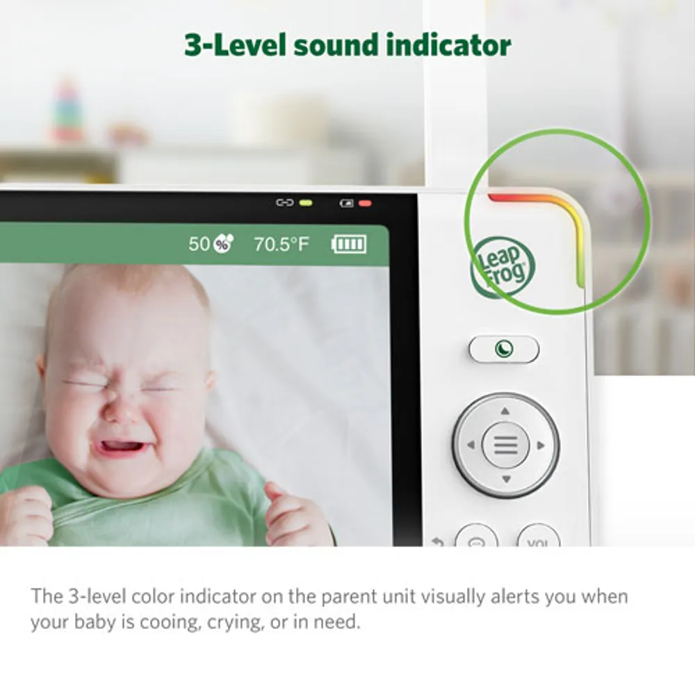 LeapFrog 7" Video Baby Monitor w/ Colour Night Vision, Zoom/Pan/Tilt, & 2-Way Audio (LF920HD)