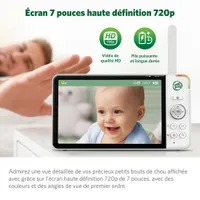 LeapFrog 7" Video Baby Monitor w/ Colour Night Vision, Zoom/Pan/Tilt, & 2-Way Audio (LF920HD)