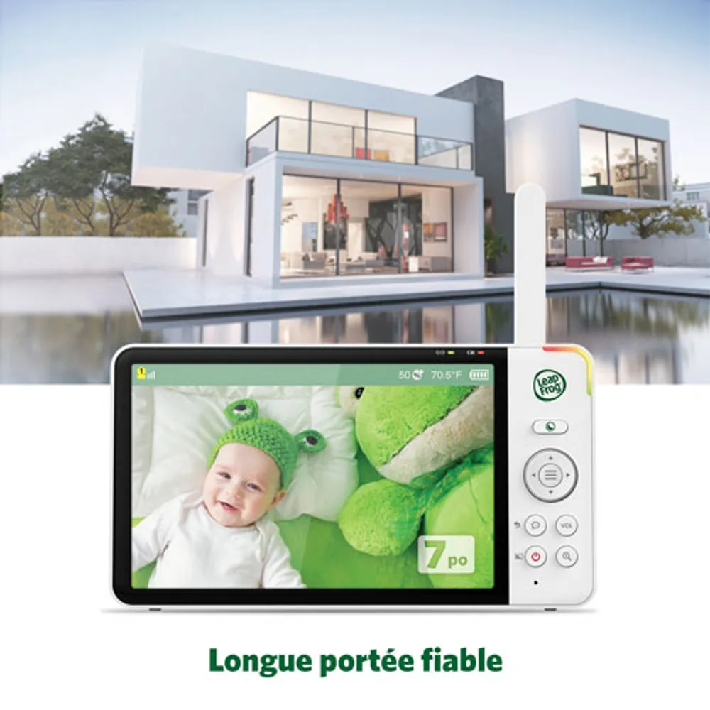 LeapFrog 7" Video Baby Monitor w/ Colour Night Vision, Zoom/Pan/Tilt, & 2-Way Audio (LF920HD)