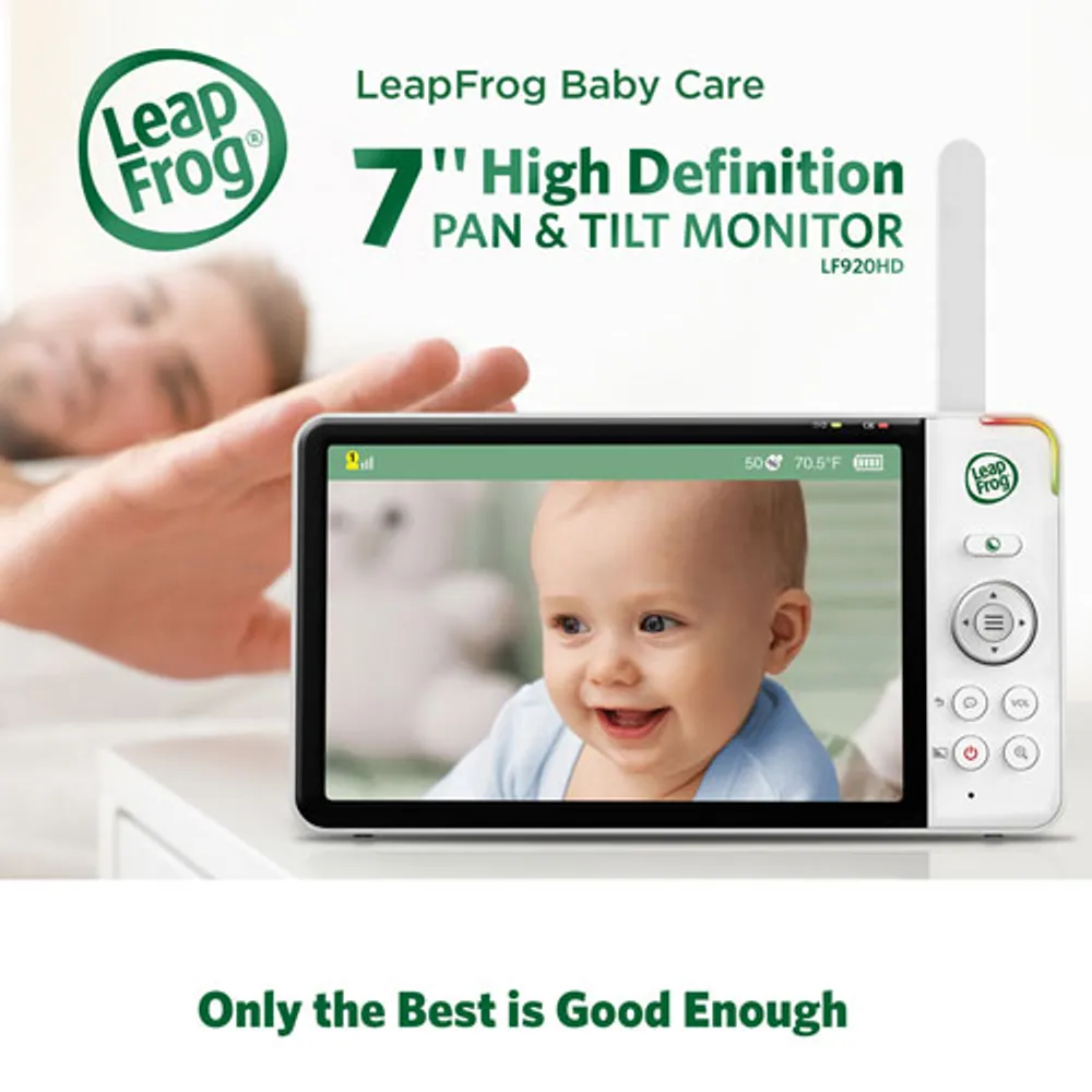 LeapFrog 7" Video Baby Monitor w/ Colour Night Vision, Zoom/Pan/Tilt, & 2-Way Audio (LF920HD)