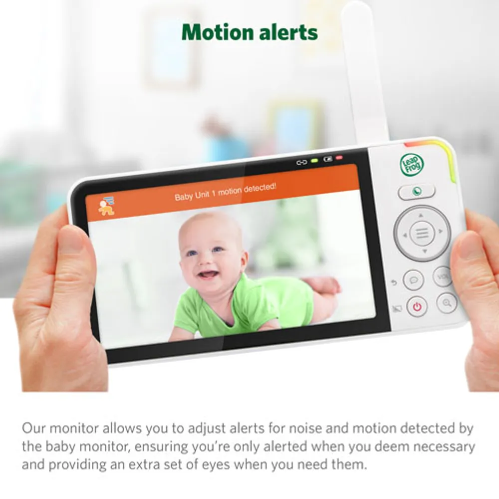 LeapFrog 5" Video Baby Monitor w/ Colour Night Vision, Zoom/Pan/Tilt, & 2-Way Audio (LF915HD)