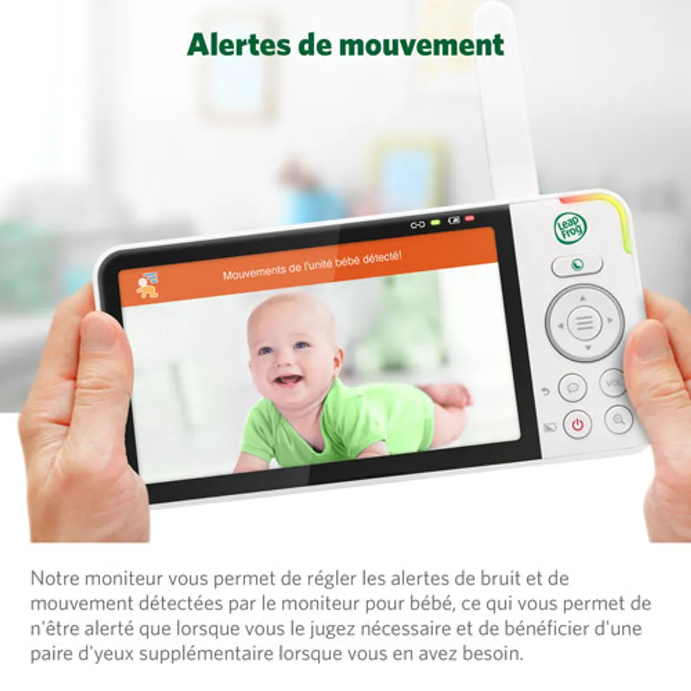 LeapFrog 5" Video Baby Monitor w/ Colour Night Vision, Zoom/Pan/Tilt, & 2-Way Audio (LF915HD)