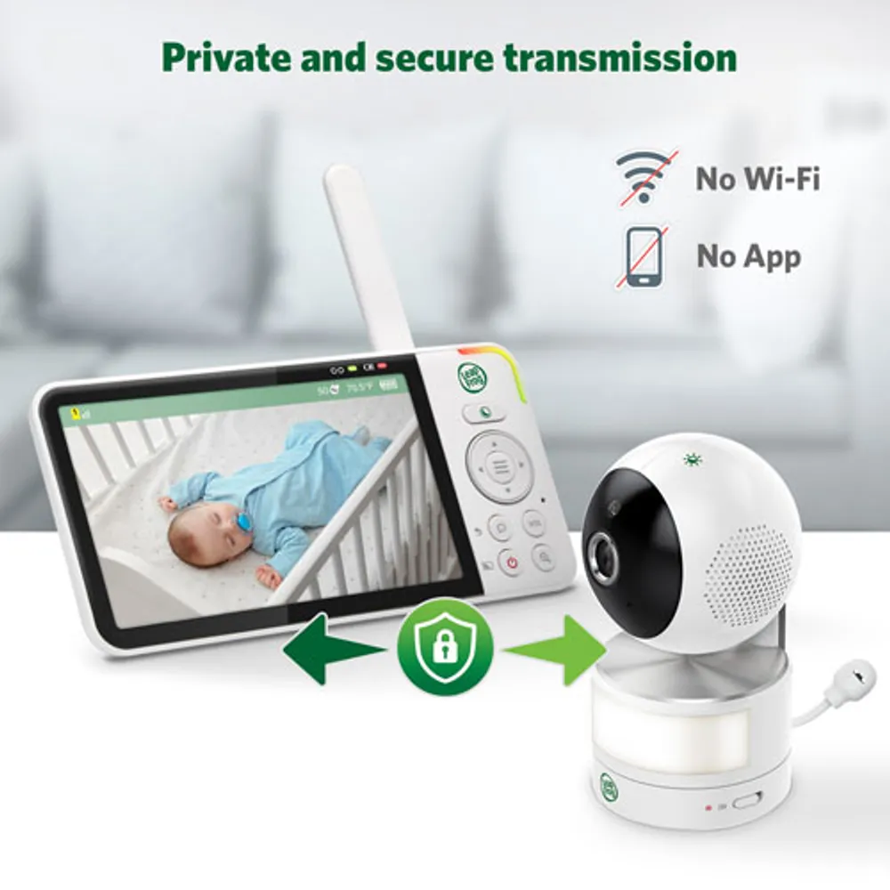 LeapFrog 5" Video Baby Monitor w/ Colour Night Vision, Zoom/Pan/Tilt, & 2-Way Audio (LF915HD)