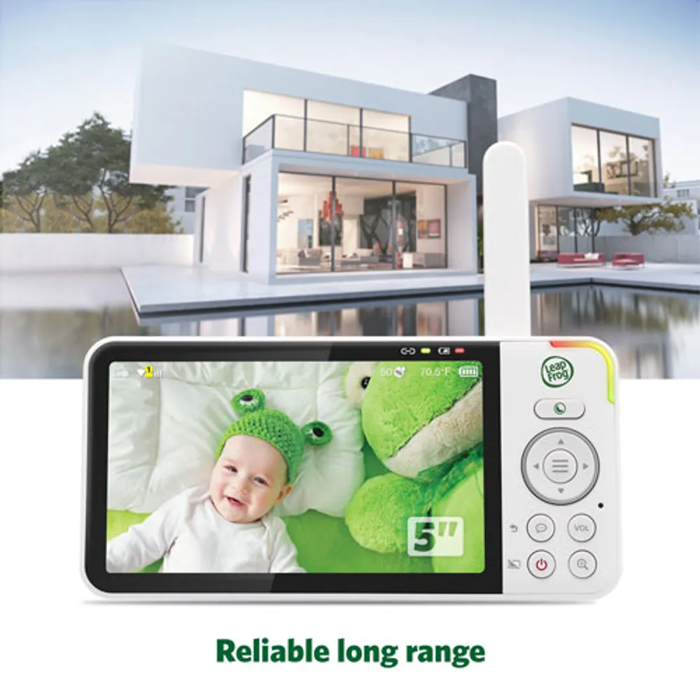 LeapFrog 5" Video Baby Monitor w/ Colour Night Vision, Zoom/Pan/Tilt, & 2-Way Audio (LF915HD)