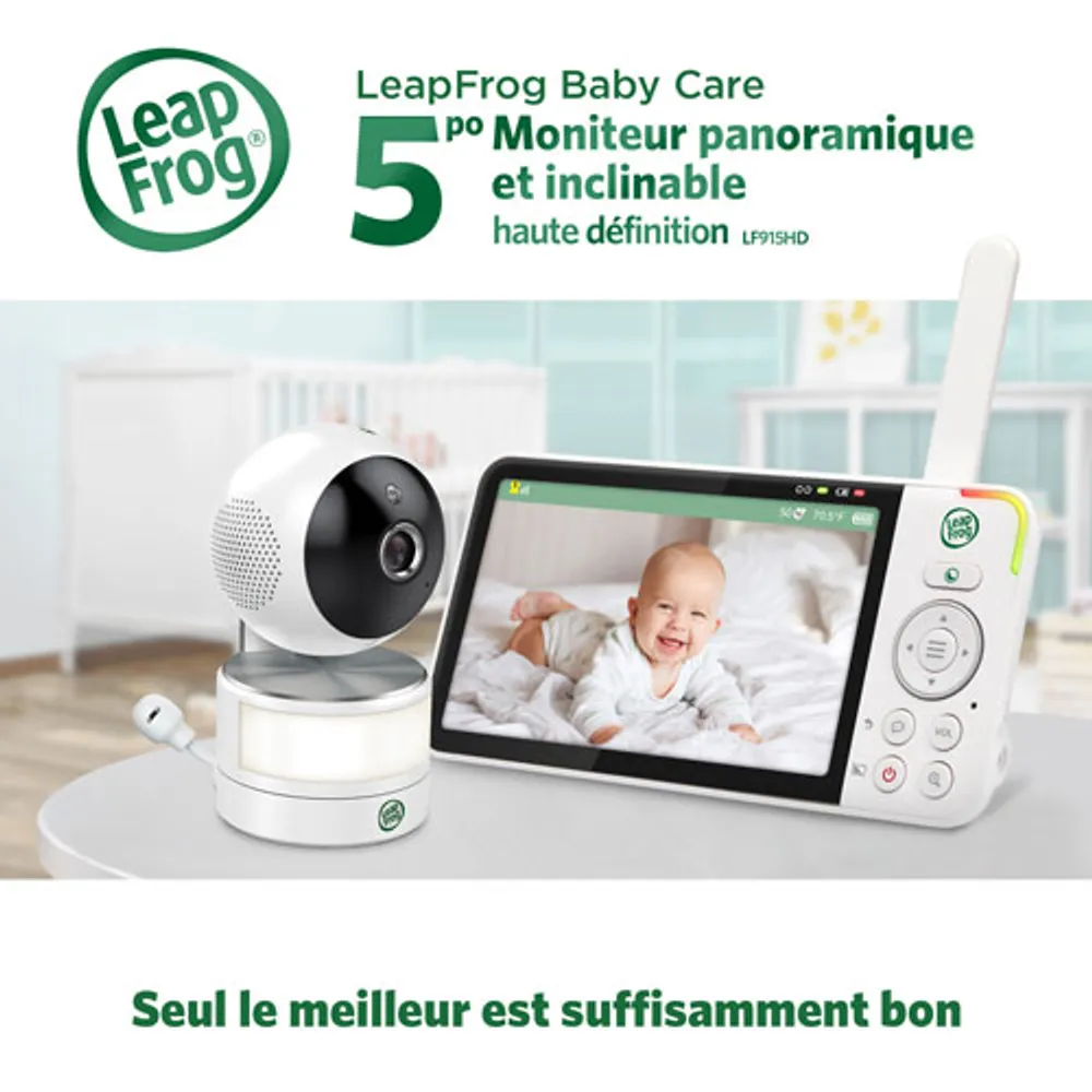 LeapFrog 5" Video Baby Monitor w/ Colour Night Vision, Zoom/Pan/Tilt, & 2-Way Audio (LF915HD)