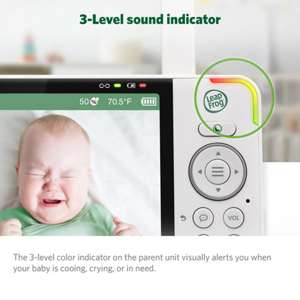 LeapFrog 5" Video Baby Monitor w/ Colour Night Vision, Zoom/Pan/Tilt, & 2-Way Audio (LF915HD)