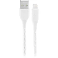 Insignia Apple MFi Certified 0.3m (1 ft.) Braided Lightning to USB-A Cable - Moon Grey