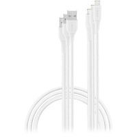 Insignia Apple MFi Certified 1.2m/1.8m/3m Braided Lightning to USB-A Cable - Moon Grey - Set of 3