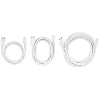 Insignia Apple MFi Certified 1.2m/1.8m/3m Braided Lightning to USB-A Cable - Moon Grey - Set of 3