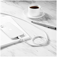 Insignia Apple MFi Certified 1.2m/1.8m/3m Braided Lightning to USB-A Cable - Moon Grey - Set of 3