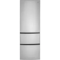 GE 24" 11.9 Cu. Ft. Bottom Freezer Refrigerator (GLE12HSPSS) - Stainless Steel