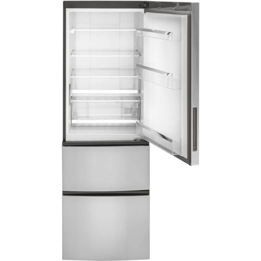 GE 24" 11.9 Cu. Ft. Bottom Freezer Refrigerator (GLE12HSPSS) - Stainless Steel