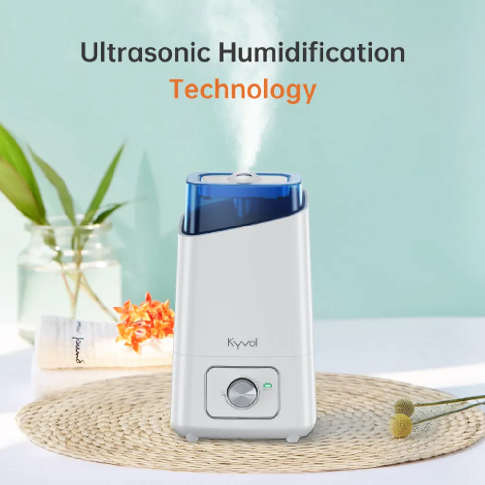 Kyvol HD3 Humidifier (White), 4.5L Cool Mist Humidifiers, 26dB Quiet  Ultrasonic Humidifiers, BPA-Free, Auto Shut-off, 360° Nozzle, Ideal for  Plants, Home, Office, Baby