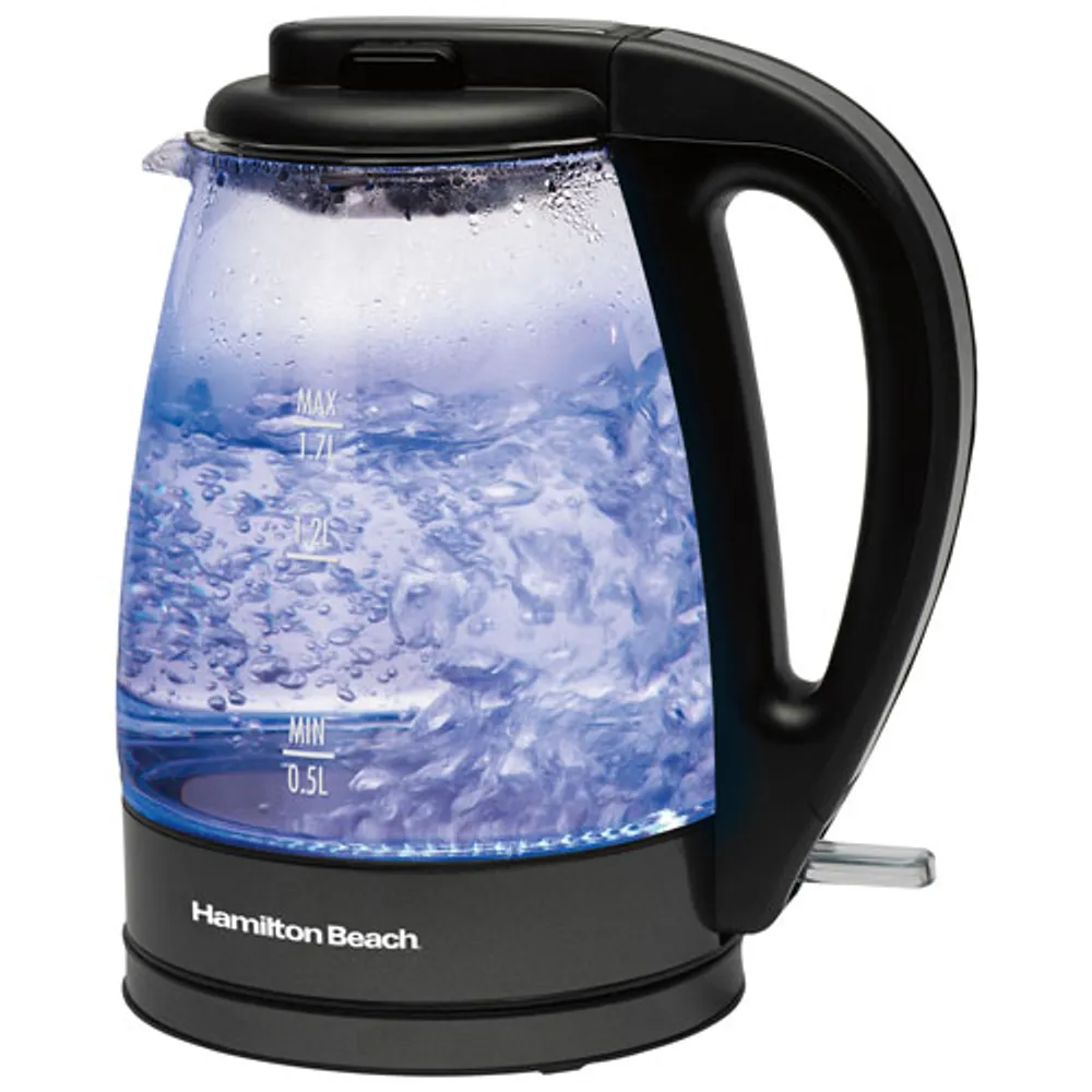 Hamilton Beach Electric Kettle - 1.7L - Glass/Metallic Slate