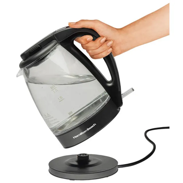 Best Buy: Insignia™ 1.7 L Electric Glass Kettle Clear/Black NS-EK17GL0