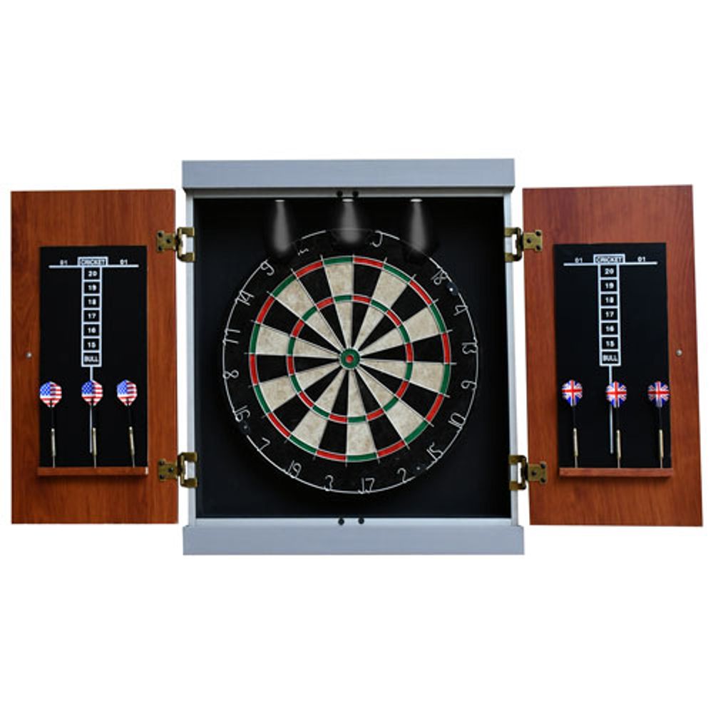 Hathaway Geneva Dart Board and Cabinet Set